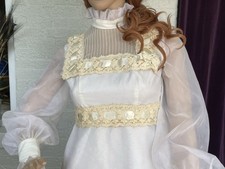 Vintage 1970 Wedding Dress Ivory With Train SZS Fit0-4 No Damage Excellent Cond.