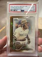 🔥2022 Allen & Ginter Chrome Charlie Blackmon Gold Refractor /50 10 POP 1!🔥