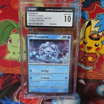 Pokémon Cryogonal 043/203 Miscellaneous Cards Holiday Calendar Holo CGC 10