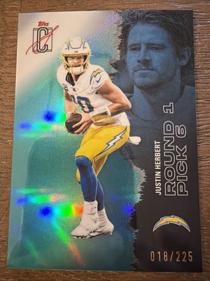 2025 Topps Signature Class Justin Herbert Blue /225