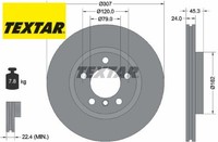 2X Bremsscheibe Textar 92275605 2 Bremsscheiben Vorderachse Vorne FüR Mini