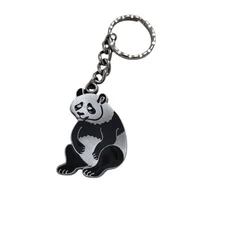 Vintage Rawcliffe Pewter I Live Busch Gardens 1988 Panda Keychain Keyring