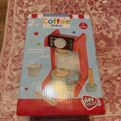 Play Right Coffee Maker Pretend Play Wooden New