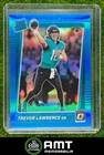Trevor Lawrence 153/299 Rookie 2021 Panini Donruss Optic Aqua Jaguars #201