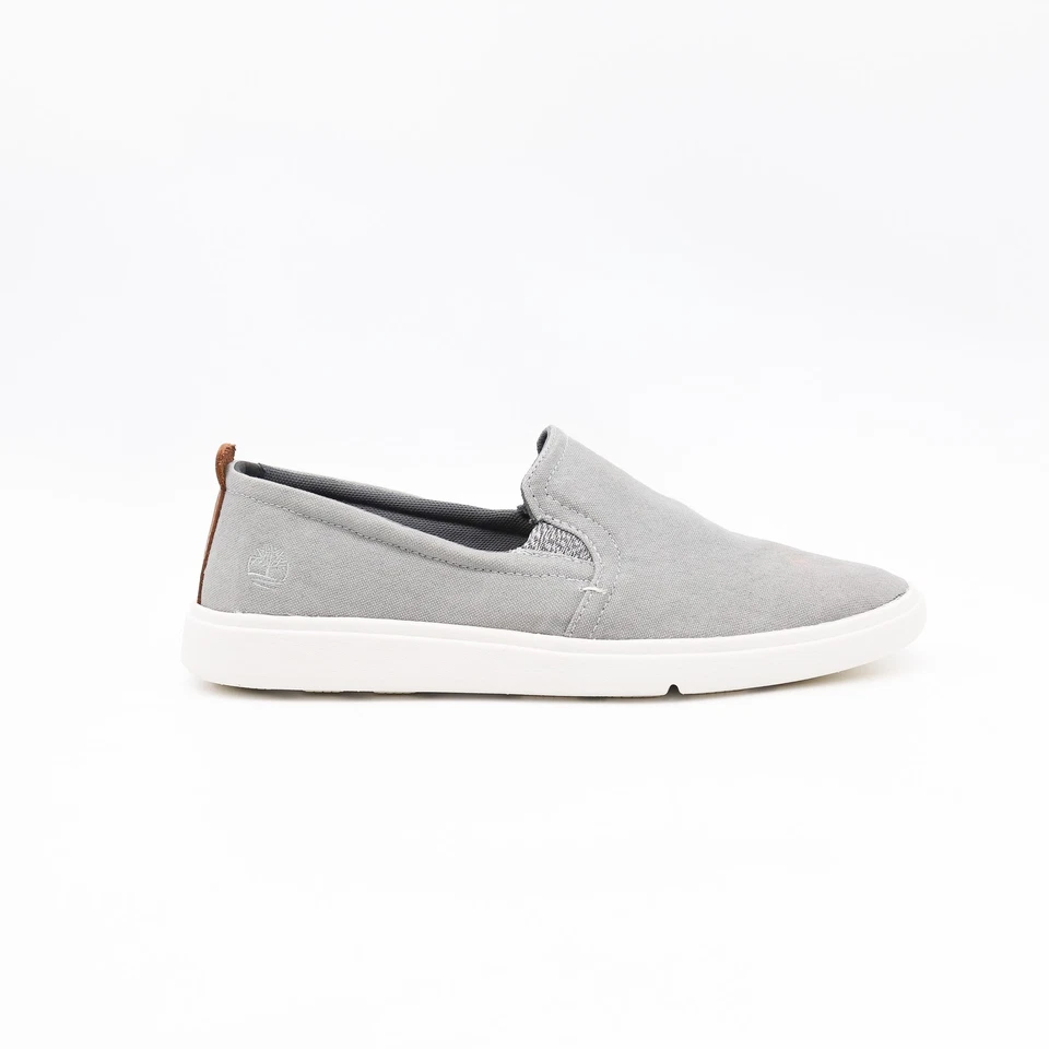 Timberland Mens Slip-Ons Grey Size UK 9 Canvas Casual Footwear