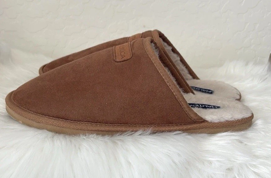 Zapatillas Nautica Somersby 9-10 Zapatos de Microgamuza Deslizables Casa Marrón Foto 3 de 4