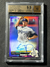 2017 Bowman 1ST Chrome Prospect Purple Refractor Chris Paddack BGS 9.5/10**#/250