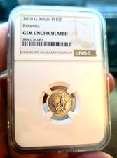 2020 Great Britain Platinum Britannia 1/10 oz £10 NGC Gem Uncirculated .9995