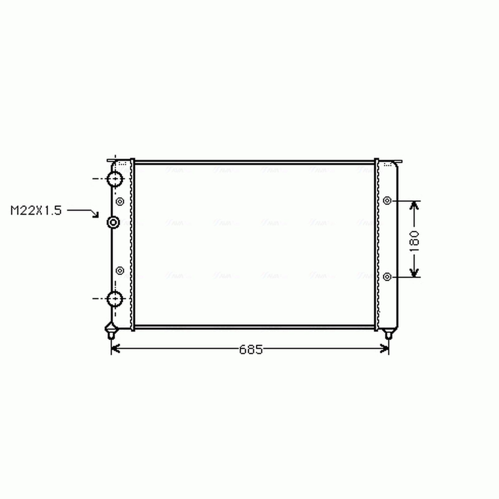 Radiator VNA2124 AVA 1H0121253CB 1H0121253L 6K0121253AA 6N0121253M