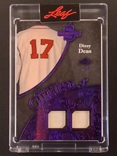 '25 Leaf Spectacular #WU-5 Dizzy Dean 'When It Was A Game Used' Dual Purple 7/8