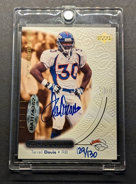 TERRELL DAVIS Auto 2000 Upper Deck Ovation SP /130