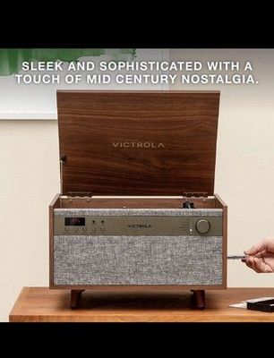 Victrola Century 6-in-1 Music Center, 3-Speed Turntable, CD Player, Cassette