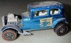 Hot Wheels Redline Classic '32 Ford Vicky Car 1968 Aqua White Interior USA
