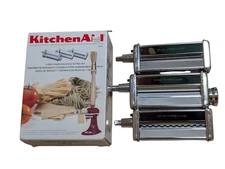 Kitchen Aid Pasta Roller Cutter Set 3 Piece Mixer Attachment KPRA Spaghetti Fett