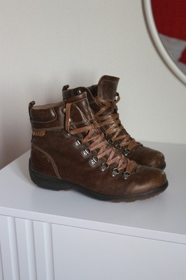 ECCO Brown Leather Hiking Ankle Boots Women s EU 38 US 7 7.5 Warm Lined Outdoor