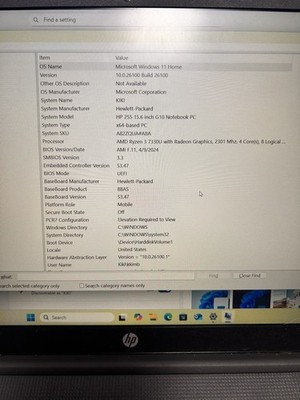 HEWLETT PACKARD 255 G10 WITH 250GBS AND 8GBR (P17028842)