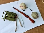 LOT Vintage Hasbro GI Joe Action Figure Toy Accessories Military Helmets Guns NR