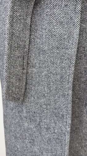 Express Fischgrät Wollmischung Gürtel langer Mantel Damen XS - Bild 3 von 7