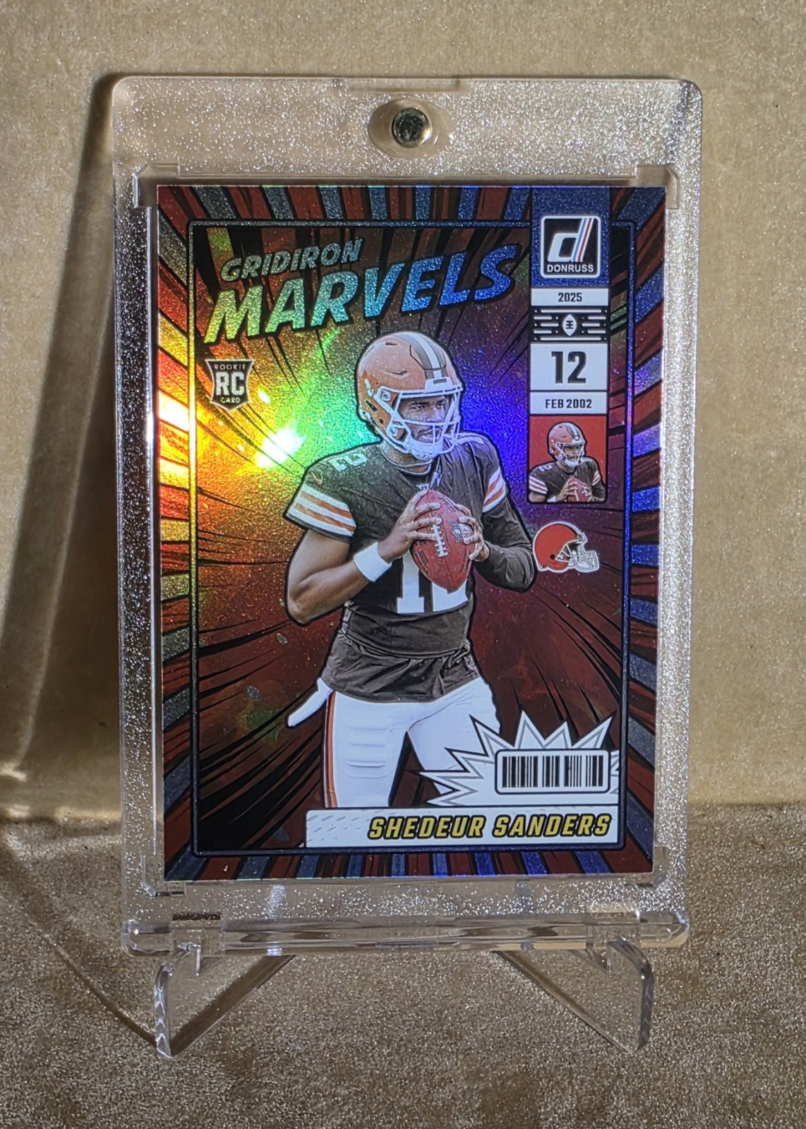 2025 Panini Donruss Shedeur Sanders Gridiron Marvels Case Hit SSP Browns #GM-SSS