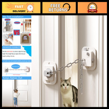 Adjustable Cat Door Latch Stopper 2-Pack No Drill, Easy Install, Door Holder