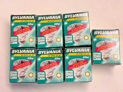 Sylvania Glühbirne Hi-Spot ES 50 50W GU10 230V 7er Pack Set Halogen dimmbar