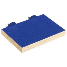 Bird perch triplet platform, erect wood, blue