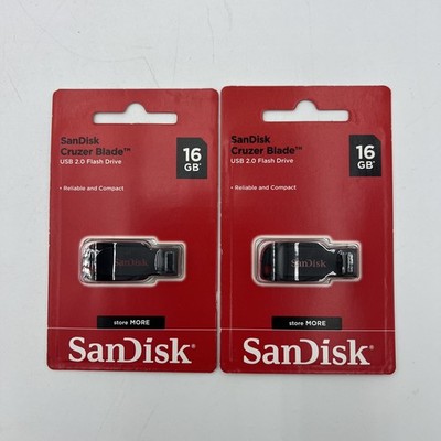 Sandisk 16GB X 2 Cruzer Blade Flash Drives 2.0 36GB
