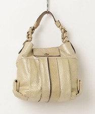 Autentica borsa a mano Chloe Eloise borsa con manico superiore in pelle oro d...