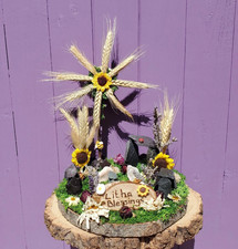 Litha Segen Holzdeko - Heidnischer Altar - Wicca Sommersonnenwende