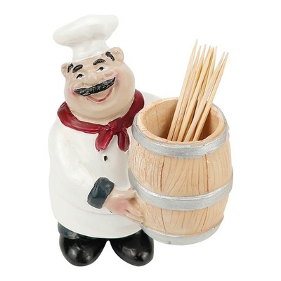 Resin Chef Toothpick Holder Toothpick Dispenser Chef Statue Statue for Kitche...