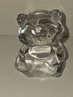 Fenton Clearl Glass Raccoon Figurine