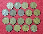 1909 Plain Lincoln Wheat 1c Cent Lot Of 18 Coins Mixed Grades