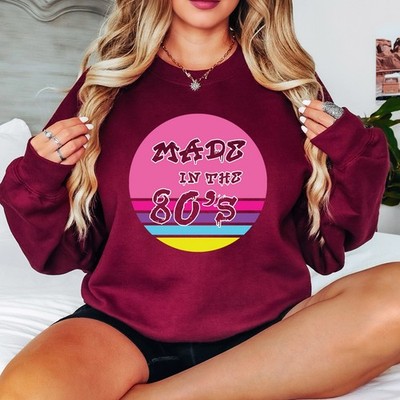 Made In The 80s 1980s Retro Decades Damen Sweatshirt Nostalgie Pullover