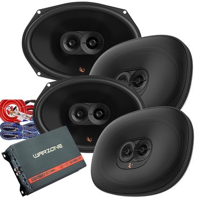 4x Infinity Primus 693M 6x9'' Speakers + Gravity WC600.4D 600W Amplifier + Kit