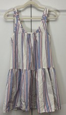 Old Navy Womens Sleeveless Scoop Neck Swing Dress Multicolor Striped Print PS