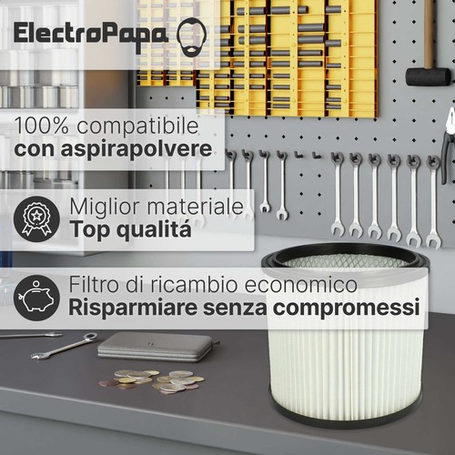Filtro per Parkside PNTS 30/8 E 30/7 E 30/6 S 30/9 30/7 30/7(E/S) 30/8 30/8(E/S) - Foto 7 di 7