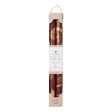 Northern Lights Candles - Premium Decorative Tapers - 12" 2PK - Bordeaux w/Go...