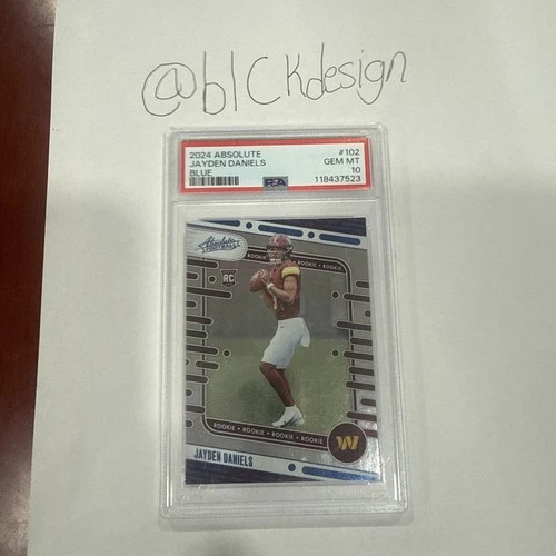 Jayden Daniels Rookie Absolute Blue PSA 10