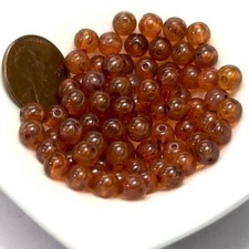 Czech Pressed Druk Round Smooth Glass Beads 6mm Brown Luster Fully ctd 80p CL076