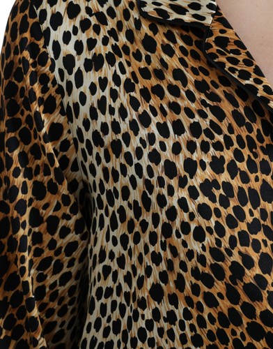 DOLCE & GABBANA Top Brown Leopard Print Long Sleeves Blouse IT40/US6/S 1880usd - Picture 5 of 8