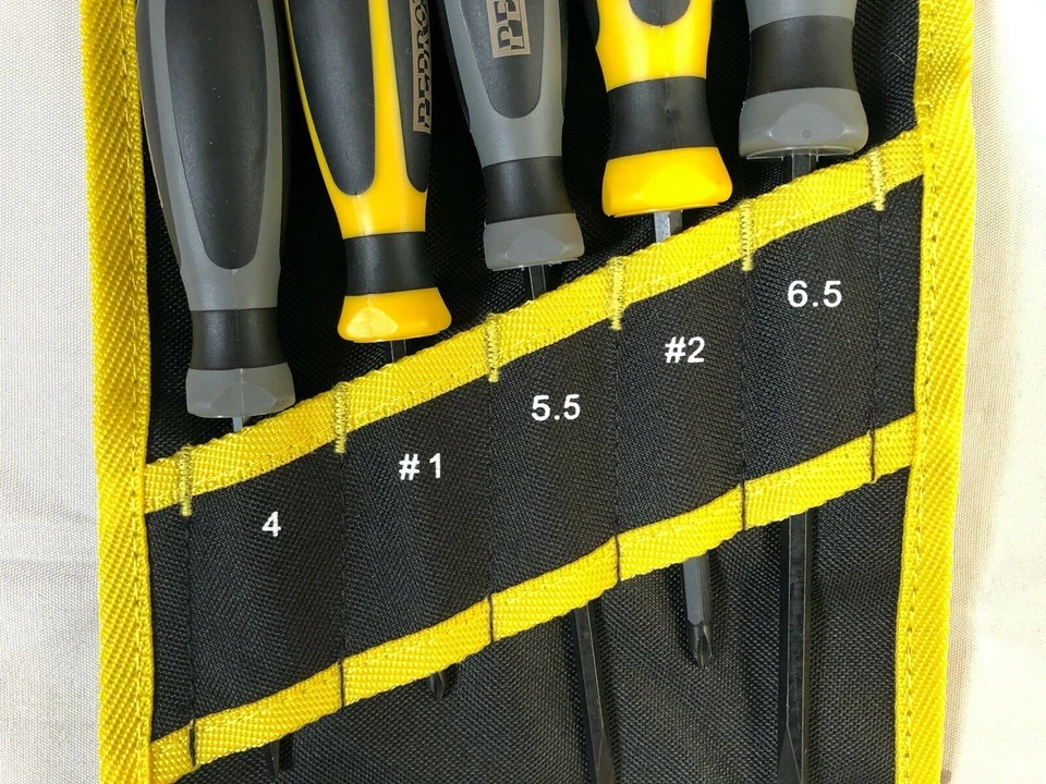 Juego de Destornilladores Pedro's 4, #1, 5.5, #2, 6.5, 5 Piezas Bicicleta Mecánica Set Envíos EE. UU. Foto 3 de 4