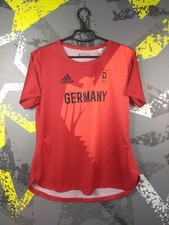 Germany Team Jersey Olympic Games Shirt Red Adidas Woman Size L 18 ig93