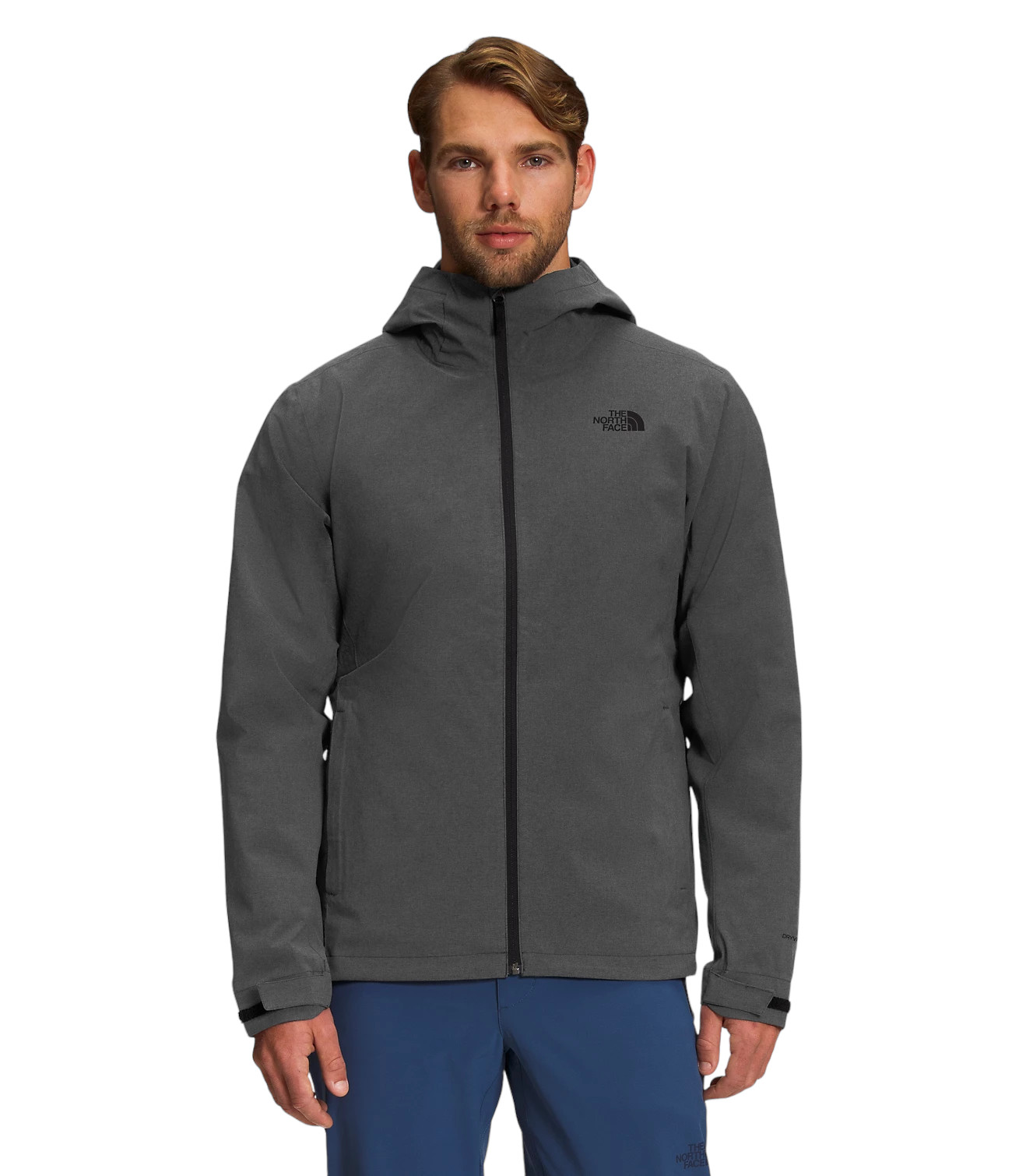 Hombre The North Face Gris Oscuro Heather Thermoball Eco Triclimate CHAQUETA New