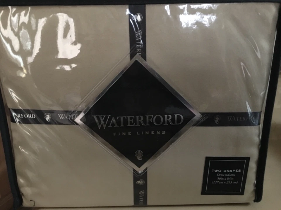 CORTINAS WATERFORD ABRIELLE ESCAPARATE 4 piezas champán nuevo en paquete $215 Foto 2 de 4