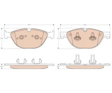 Brake Pad Set, Disc Brake TRW GDB1963 for Jaguar XF XJ