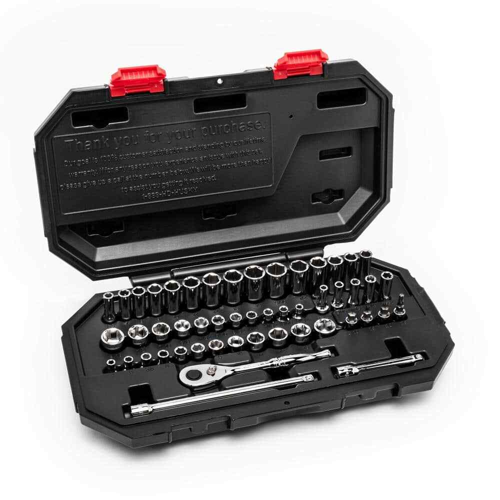 Husky 1/4 in. Drive Mechanics Tool Set (50‑Pcs) –H50MTS4D