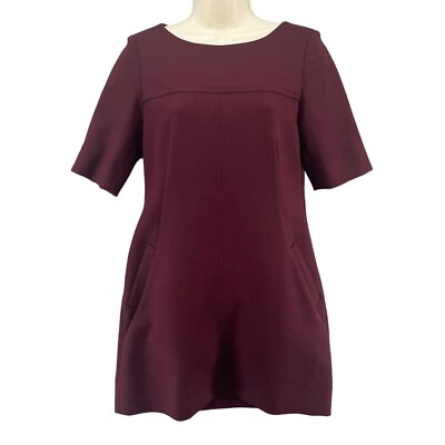 Shoshanna Mini Dress Burgundy Half Sleeve Lined Pockets Size 2 | eBay Shoshanna Mini Dress Burgundy Half Sleeve Lined Pockets Size 2 | eBay