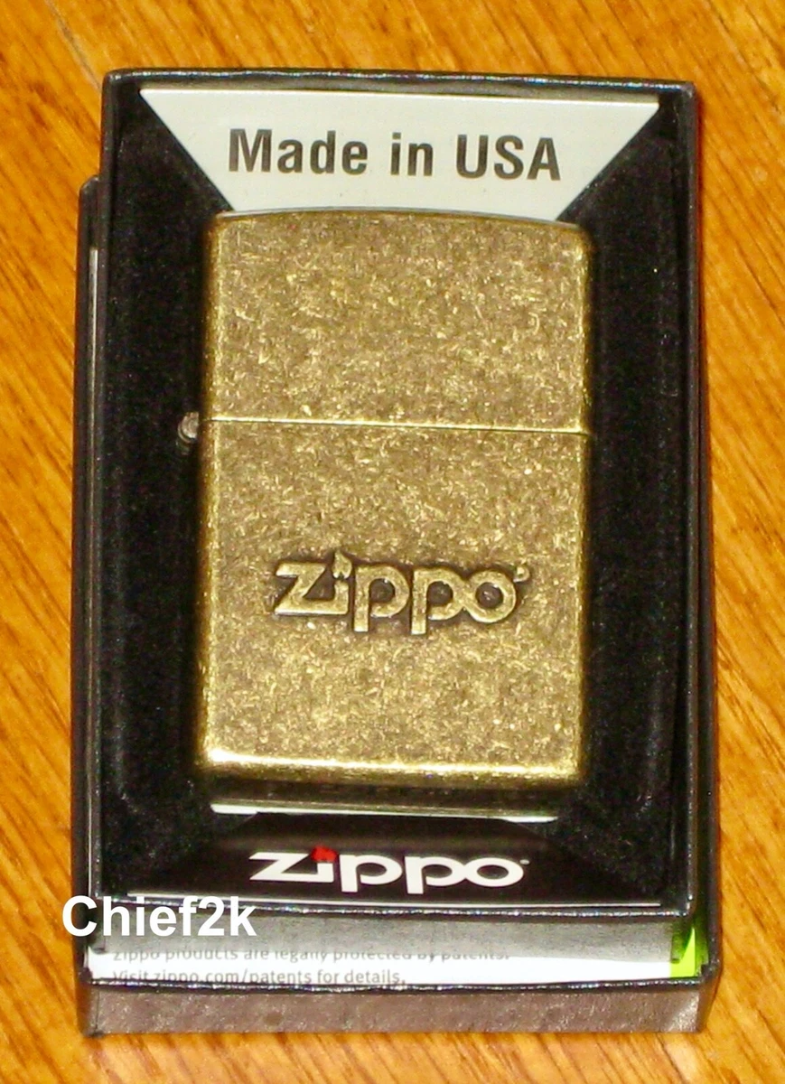 Zippo Lighter Zippo Stamp 28994 Antique Brass | EBay