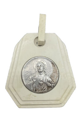 C5 BELLE MÉDAILLE Berceau Bapteme Ange Argent Massif Sanglier d'apres Raphael EUR 60,00