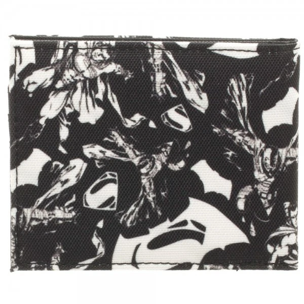 DC Comics Wallet Bifold Superman Batman Bioworld Black and White vs JLA - Image 4 of 4